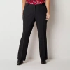 Liz Claiborne Audra Womens Straight Mid Rise Trouser In Black