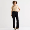 Liz Claiborne Audra Womens Straight Trouser In Black