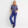 Liz Claiborne Audra Womens Straight Trouser In Blue
