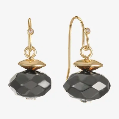 Liz Claiborne Beaded Womens Drop Earrings In Gold