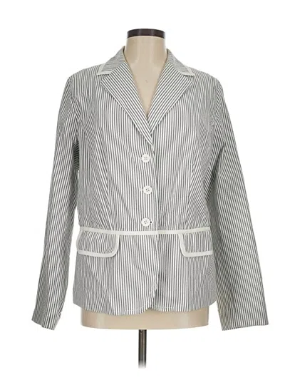 Pre-owned Liz Claiborne Blazer Jacket In Gray