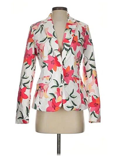 Pre-owned Liz Claiborne Blazer Jacket In White