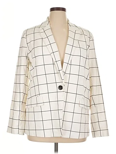 Pre-owned Liz Claiborne Blazer Jacket In White