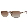 Liz Claiborne Brown Gradient Rectangular Ladies Sunglasses L 583/s 009q/ha 56