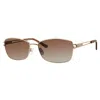 Liz Claiborne Brown Gradient Rectangular Ladies Sunglasses L 583/s 009q/ha 56