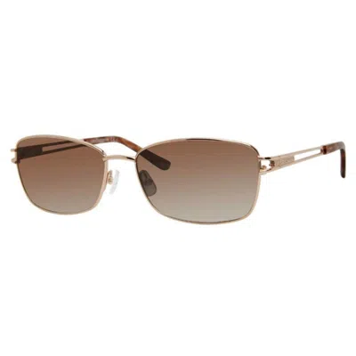 LIZ CLAIBORNE LIZ CLAIBORNE BROWN GRADIENT RECTANGULAR LADIES SUNGLASSES L 583/S 03YG/HA 56