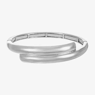 Liz Claiborne Bypass Womens Bangle Bracelet In Silver