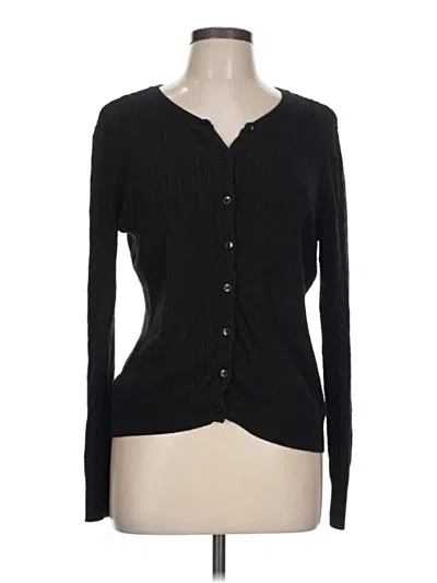 Pre-owned Liz Claiborne Cardigan Sweater In Black