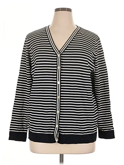 Pre-owned Liz Claiborne Cardigan Sweater In Black