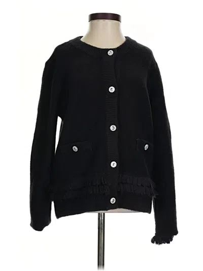 Pre-owned Liz Claiborne Cardigan Sweater In Black