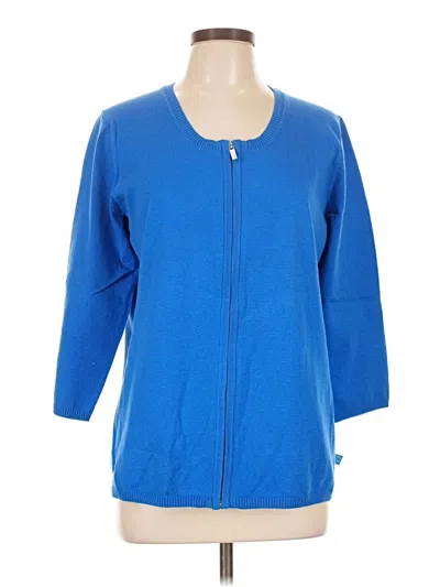 Pre-owned Liz Claiborne Cardigan Sweater In Blue