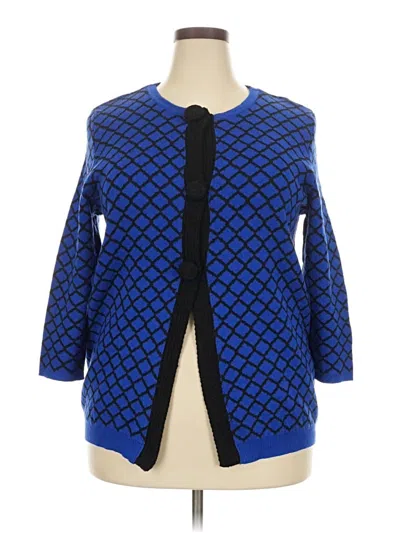 Pre-owned Liz Claiborne Cardigan Sweater In Blue