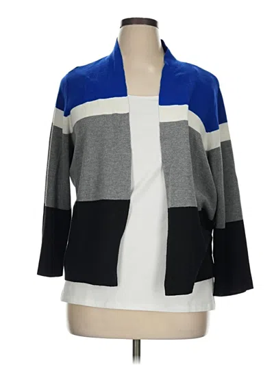 Pre-owned Liz Claiborne Cardigan Sweater In Blue