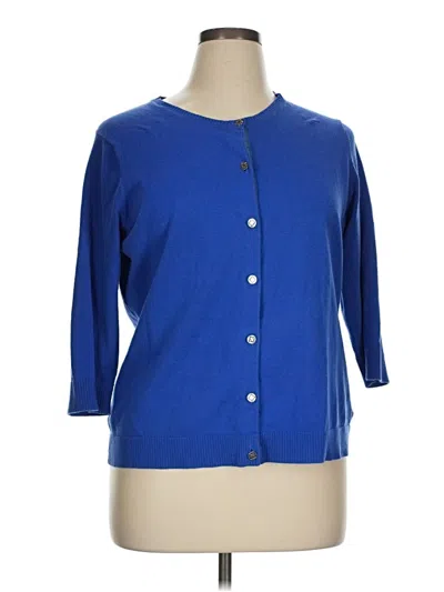 Pre-owned Liz Claiborne Cardigan Sweater In Blue