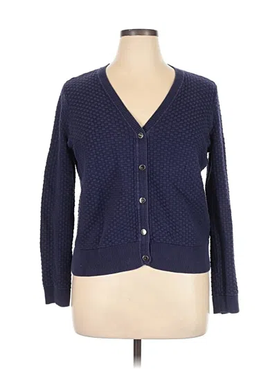 Pre-owned Liz Claiborne Cardigan Sweater In Blue