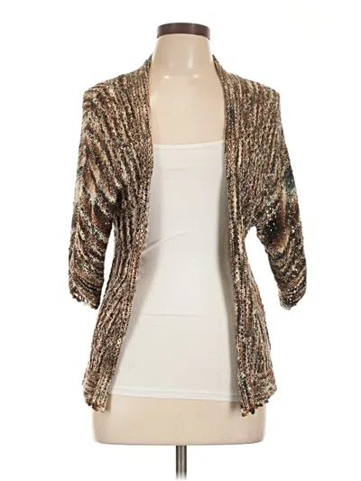 Pre-owned Liz Claiborne Cardigan Sweater In Brown