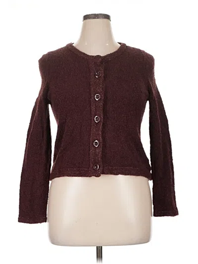 Pre-owned Liz Claiborne Cardigan Sweater In Brown