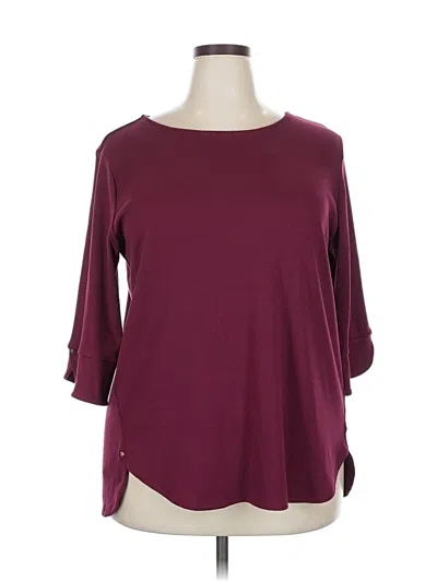 Pre-owned Liz Claiborne Cardigan Sweater In Burgundy
