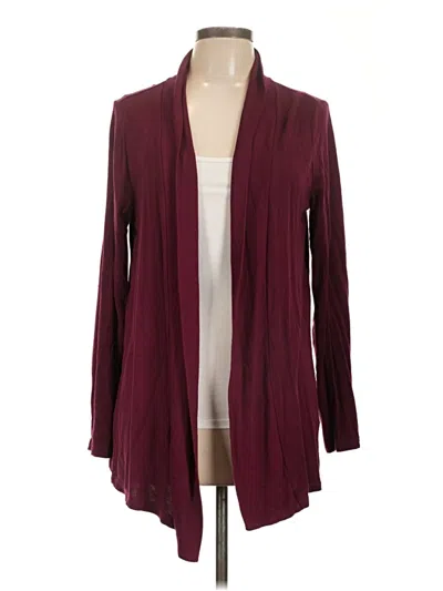 Pre-owned Liz Claiborne Cardigan Sweater In Burgundy