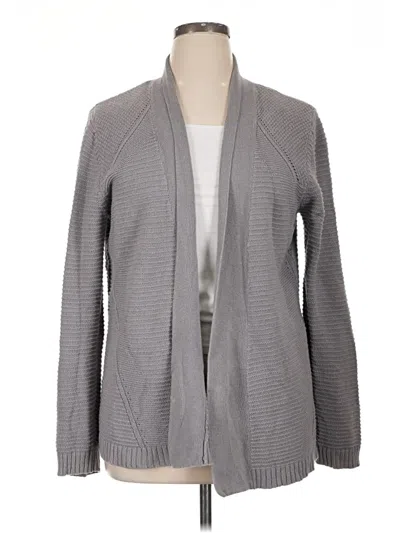 Pre-owned Liz Claiborne Cardigan Sweater In Gray