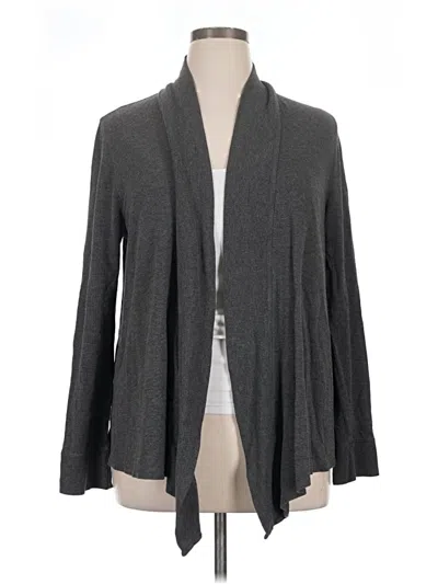 Pre-owned Liz Claiborne Cardigan Sweater In Gray
