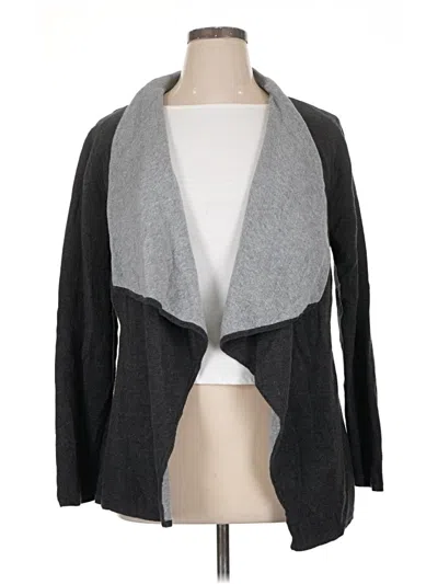 Pre-owned Liz Claiborne Cardigan Sweater In Gray