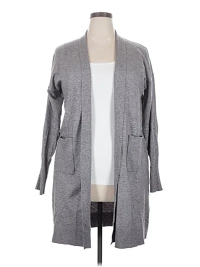Pre-owned Liz Claiborne Cardigan Sweater In Gray