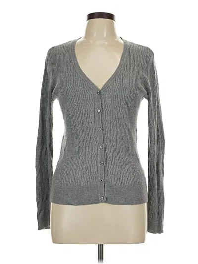 Pre-owned Liz Claiborne Cardigan Sweater In Gray