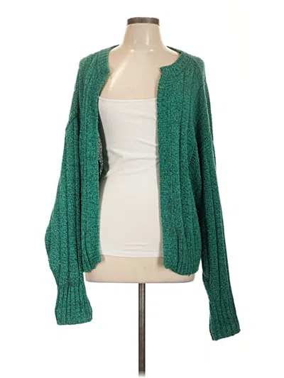 Pre-owned Liz Claiborne Cardigan Sweater In Green