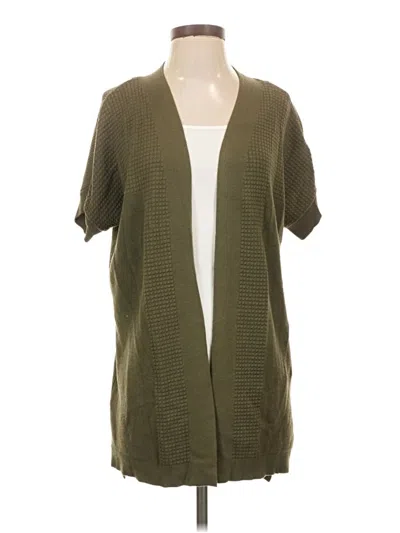 Pre-owned Liz Claiborne Cardigan Sweater In Green