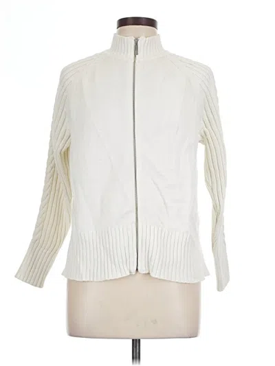 Pre-owned Liz Claiborne Cardigan Sweater In Ivory