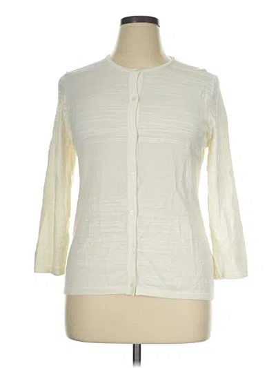 Pre-owned Liz Claiborne Cardigan Sweater In Ivory