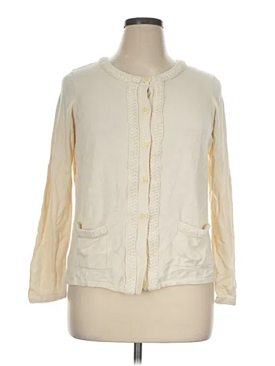 Pre-owned Liz Claiborne Cardigan Sweater In Ivory