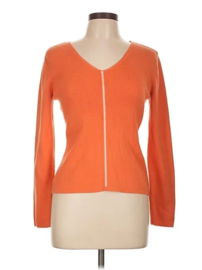 Pre-owned Liz Claiborne Cardigan Sweater In Orange