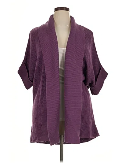 Pre-owned Liz Claiborne Cardigan Sweater In Purple
