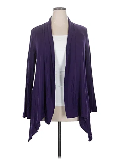 Pre-owned Liz Claiborne Cardigan Sweater In Purple