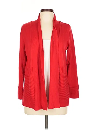 Pre-owned Liz Claiborne Cardigan Sweater In Red