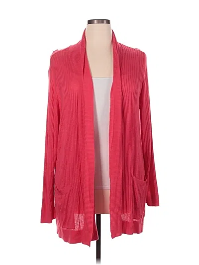 Pre-owned Liz Claiborne Cardigan Sweater In Red
