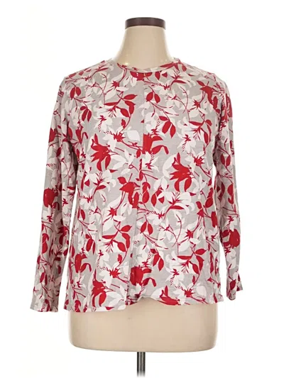 Pre-owned Liz Claiborne Cardigan Sweater In Red