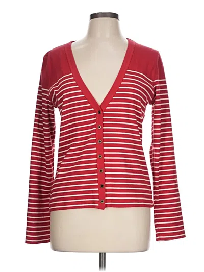 Pre-owned Liz Claiborne Cardigan Sweater In Red