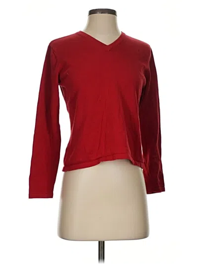 Pre-owned Liz Claiborne Cardigan Sweater In Red