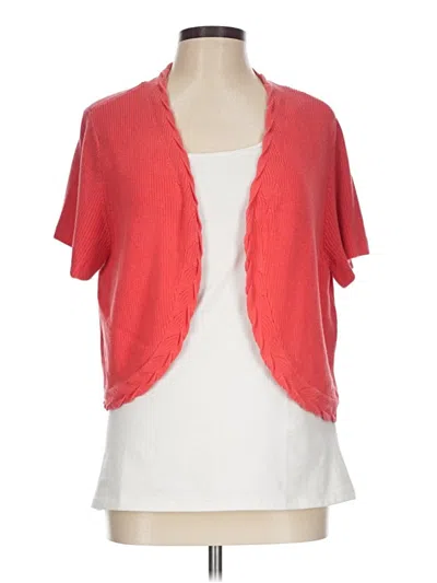 Pre-owned Liz Claiborne Cardigan Sweater In Red
