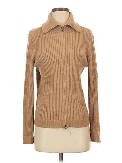 Pre-owned Liz Claiborne Cardigan Sweater In Tan