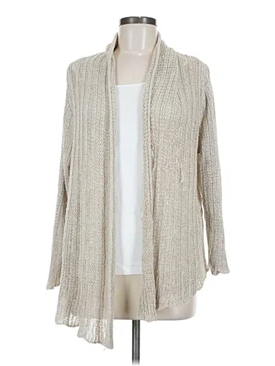 Pre-owned Liz Claiborne Cardigan Sweater In White