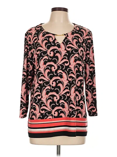 Pre-owned Liz Claiborne Career 3/4 Sleeve Blouse In Pink