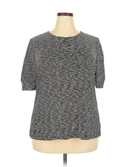 Pre-owned Liz Claiborne Career 3/4 Sleeve T-shirt In Gray