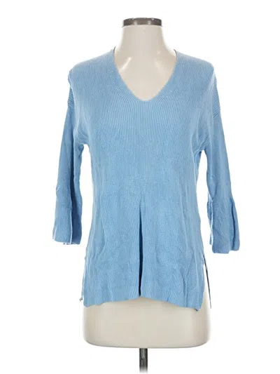 Pre-owned Liz Claiborne Career 3/4 Sleeve T-shirt In Blue