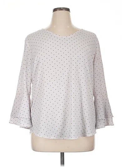 Pre-owned Liz Claiborne Career 3/4 Sleeve T-shirt In Silver