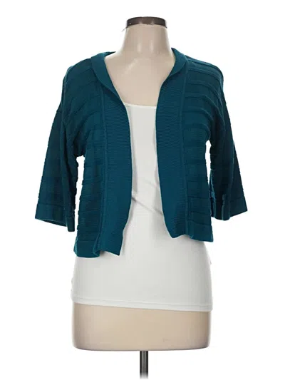 Pre-owned Liz Claiborne Career Cardigan Sweater In Blue
