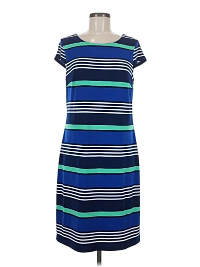 Pre-owned Liz Claiborne Career Casual Dress In Blue